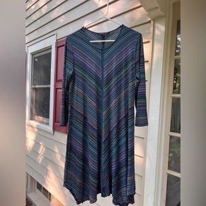 Striped, multicolored BCBGMAXAZRIA dress